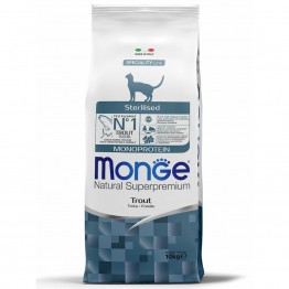 Monge Cat Speciality Line Monoprotein Sterilised для стерилизованных кошек, из форели 10кг