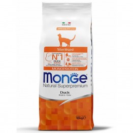 Monge Cat Speciality Line Monoprotein Sterilised для стерилизованных кошек, из утки 10кг