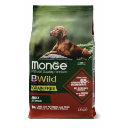 Monge Dog BWild GRAIN FREE для собак, беззерновой, из мяса ягненка с картофелем