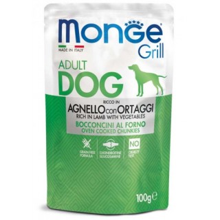Monge Dog Grill для собак с ягненок и овощами 100г*24шт