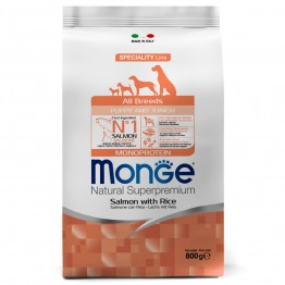 Monge Dog Speciality Line Monoprotein Puppy&Junior корм для щенков всех пород, из лосося с рисом