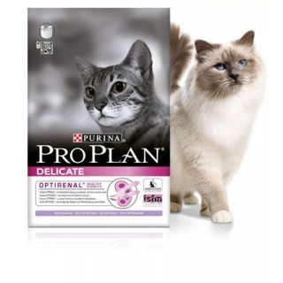 Purina Pro Plan Delicate (для кошек с чувствительным пищеварением или с особыми предпочтениями в еде, с индейкой)
