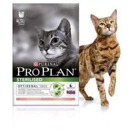 Purina Pro Plan Sterilised (для стерилизованных кошек и кастрированных котов, с лососем)