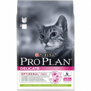 Purina Pro Plan Delicate (для кошек с чувствительным пищеварением или с особыми предпочтениями в еде, с ягненком)
