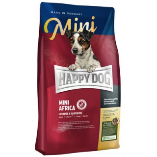 Happy Dog Supreme Mini Africa (беззерн. корм для собак мелких пород с чувств. пищ-ем, склонных к аллергии, со страусом)