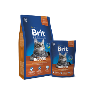 Brit Premium Cat Indoor (сухой корм с курицей в соусе из куриной печени для кошек домашнего содержания)