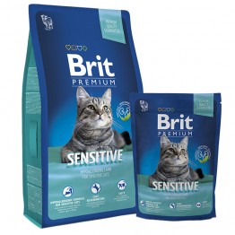 Brit Premium Cat Sensitive (сухой корм с ягненком и индейкой для кошек с чувствительным пищеварением)