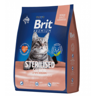 Brit Premium Cat Sterilized Salmon & Chicken для кастрированных котов, Лосось и курица