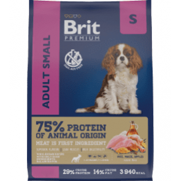 Brit Premium Dog Adult Small для взрослых собак мелких пород, Курица