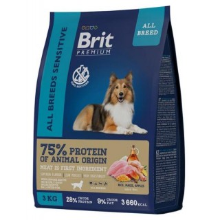 Brit Premium Dog Sensitive (Ягненок, индейка) Сухой корм для собак с чувствительным пищеварением