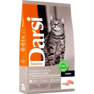 Darsi Sensitive (сухой корм для кошек  с чувствительным пищеварением с индейкой )