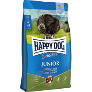 Happy dog Sensible Junior Lamm & Reis: Корм для щенков c 7 мес. Ягненок и рис
