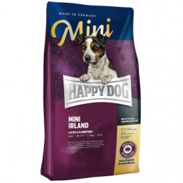 Happy Dog Supreme Mini Irland (беззерновой корм для взрослых собак мелких пород весом до 10 кг, с лососем и кроликом)