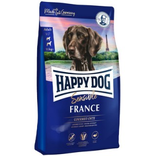 Happy Dog Supreme Sensible France (беззерновой корм для взрослых собак с чувствительным пищеварением, с уткой)