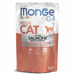Monge Cat Grill для котят, с норвежским лососем, паучи 85 г*28шт