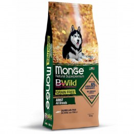 Monge Dog BWild GRAIN FREE для взрослых собак, беззерновой, из лосося