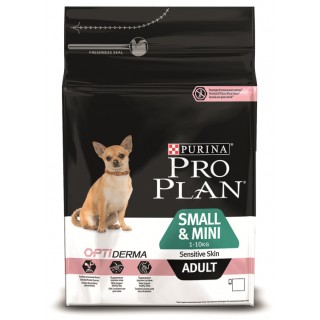 Pro Plan Adult Small & Mini (для взрослых собак мелких и карликовых пород с чувствительной кожей, с лососем)