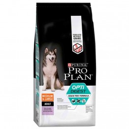 Pro Plan Grain Free Adult Medium & Large Sensitive (для собак ср. и круп. пород с чувствительным пищеварением, с индейкой)