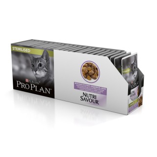 Pro Plan Nutri Savour Sterilised (влажный корм для стерилизованных кошек  с индейкой в желе) 85 г х 26 шт