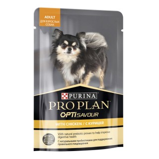 Pro Plan Opti Savour (влажный корм для собак мелких пород, кусочки в соусе c курицей) 85 г х 26 шт