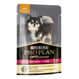 Pro Plan Opti Savour (влажный корм для собак мелких пород, кусочки в соусе c уткой) 85 г х 26 шт
