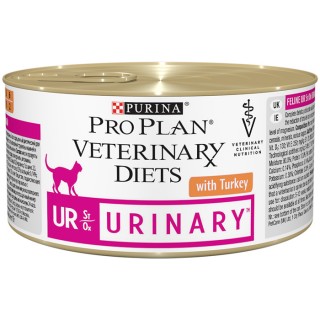Pro Plan Veterinary Diets UR St/Ox (влажный корм для кошек с болезнью мочевых путей с индейкой ) 195 г х 24 шт