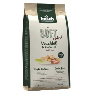 Bosch SOFT Mini Перепёлка с Картофелем( для взрослых собак мелких пород с чувствительным пищеварением (весом до 15 кг))